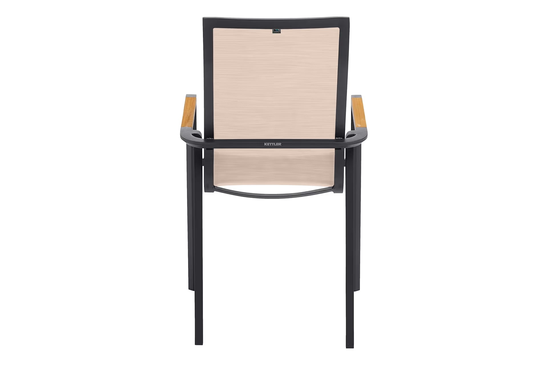 KETTLER SENSE Stapelsessel hoher Rücken – anthrazit matt/ sakura/ natur Ansicht 4