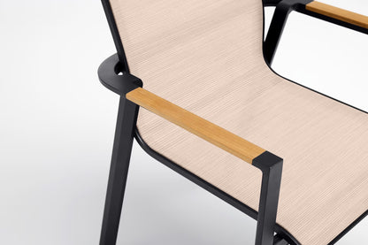 KETTLER SENSE Stapelsessel hoher Rücken – anthrazit matt/ sakura/ natur Ansicht 5