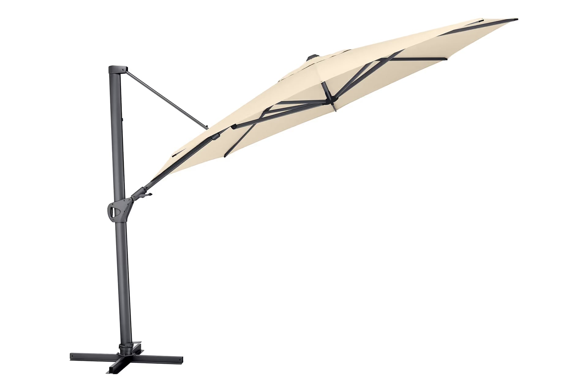 KETTLER EASY SWING LX Ampelschirm anthrazit matt/ natur
Ø 350 cm – anthrazit matt/ natur Ansicht 1