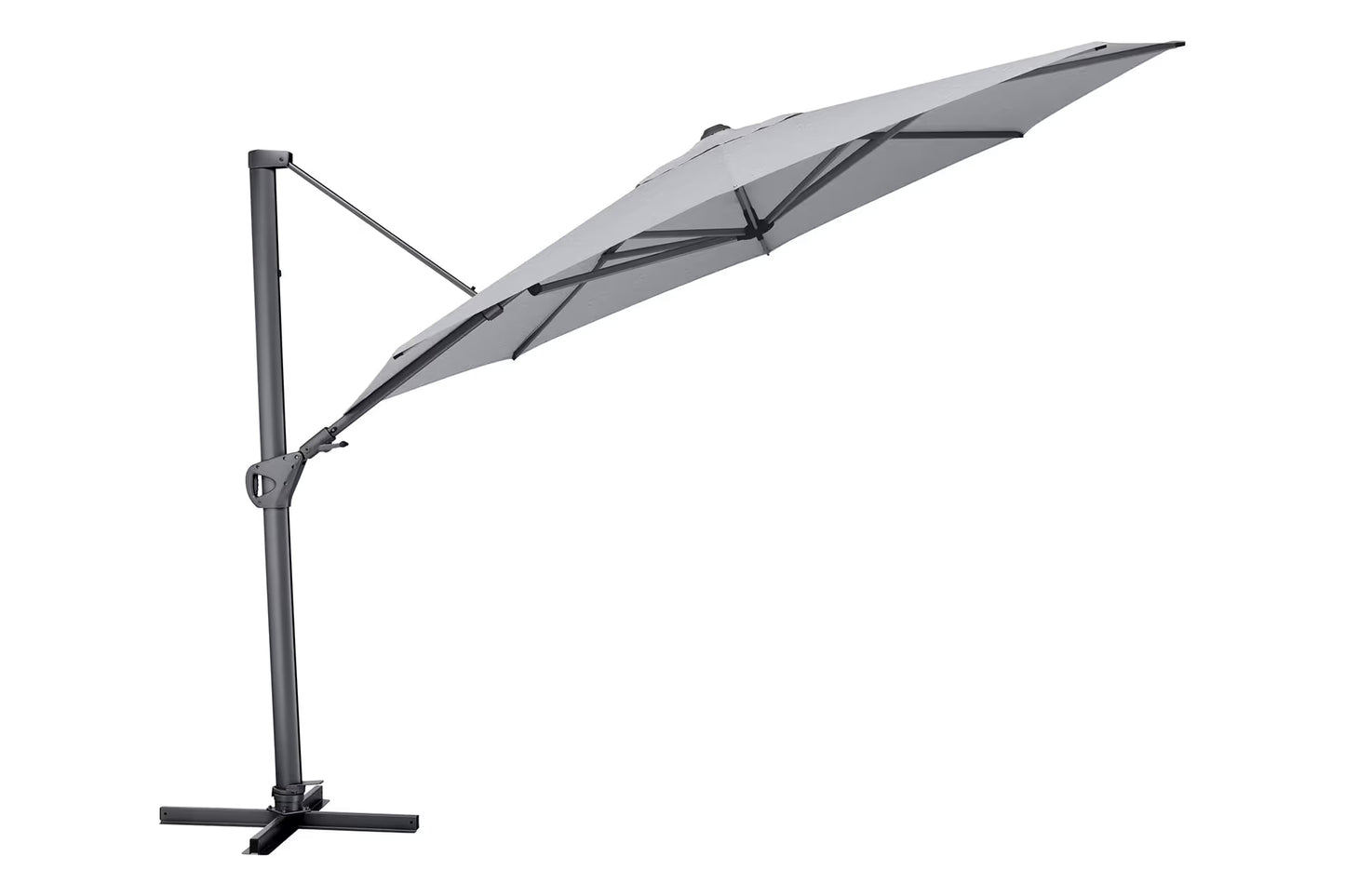 KETTLER EASY SWING LX Ampelschirm anthrazit matt/ grau meliert
Ø 350 cm – anthrazit matt/ grau meliert Ansicht 1
