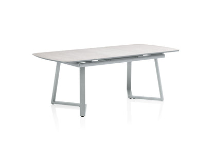 KETTLER Glas-Keramik-Ausziehtisch 200/260x95 cm silber/grau, Aluminium/Glas-Keramik