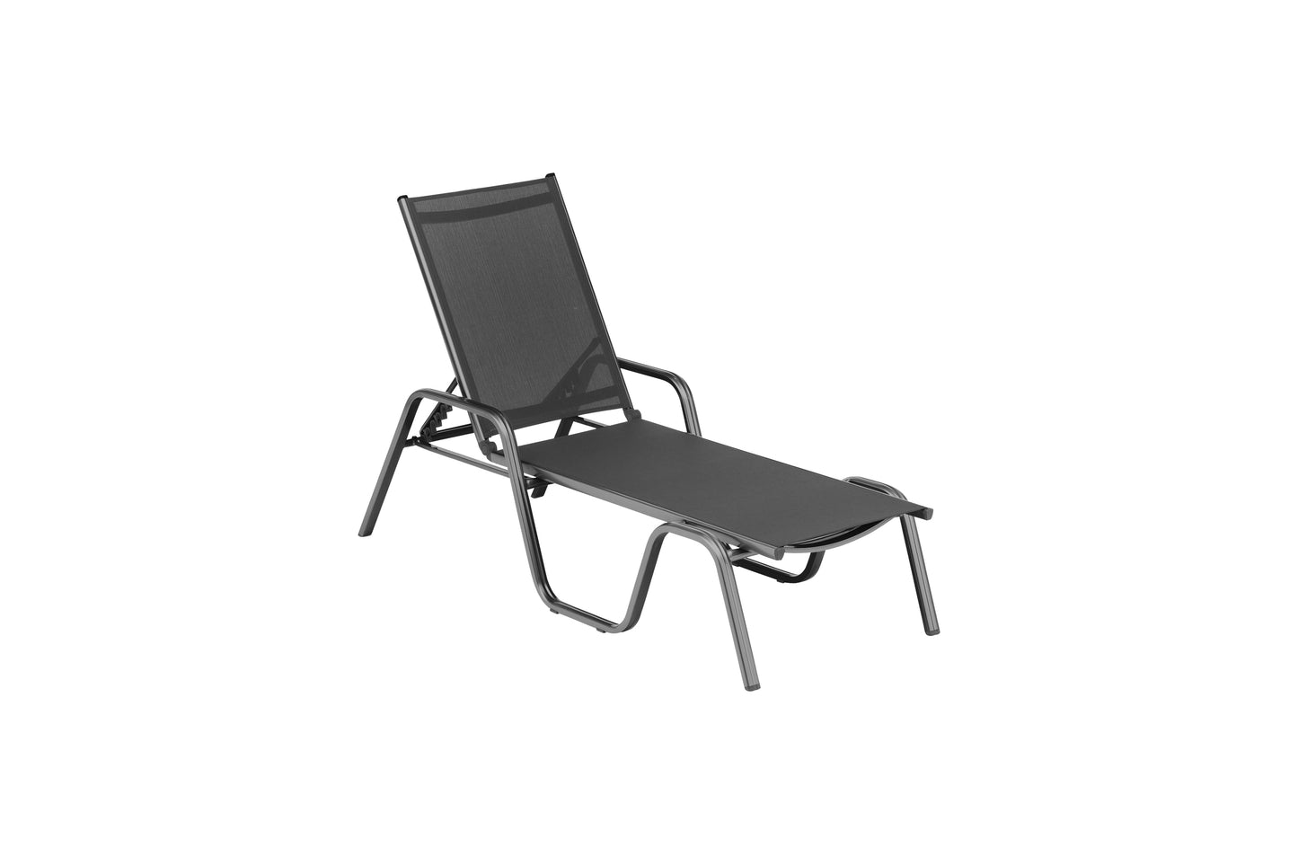 KETTLER Basic Plus Stapelliege anthrazit/anthrazit , Aluminium/Outdoorgewebe