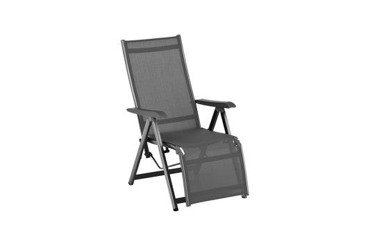 KETTLER Basic Plus Relaxsessel anthrazit/anthrazit , Aluminium/Outdoorgewebe