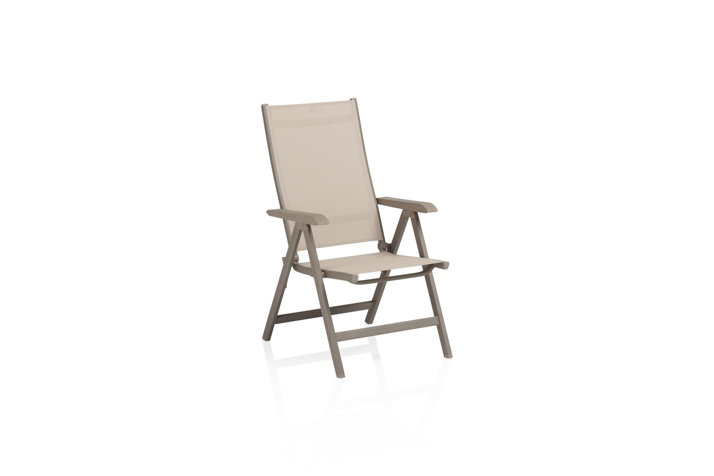 KETTLER Basic Plus Multipositionssessel Taupe/Stucco Beige , Aluminium/Outdoorgewebe