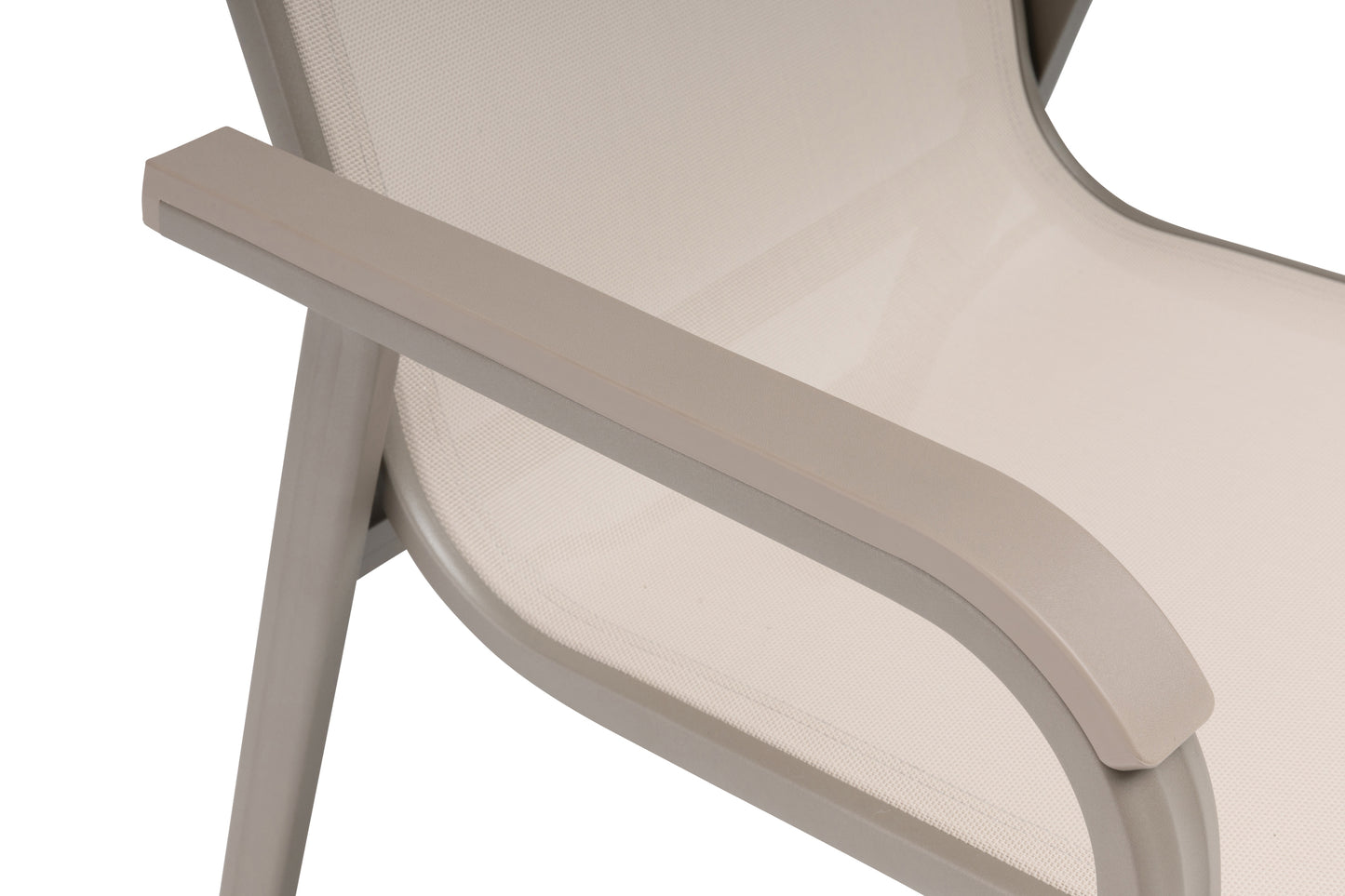 KETTLER Basic Plus Stapelsessel Taupe/Stucco Beige , Aluminium/Outdoorgewebe