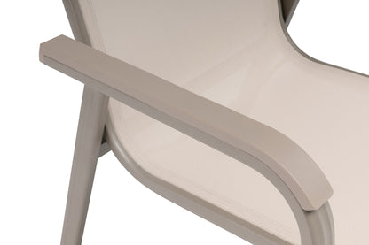 KETTLER Basic Plus Stapelsessel Taupe/Stucco Beige , Aluminium/Outdoorgewebe