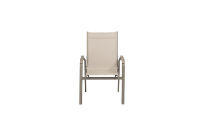 KETTLER Basic Plus Stapelsessel Taupe/Stucco Beige , Aluminium/Outdoorgewebe