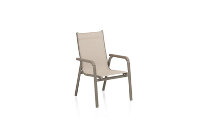 KETTLER Basic Plus Stapelsessel Taupe/Stucco Beige , Aluminium/Outdoorgewebe