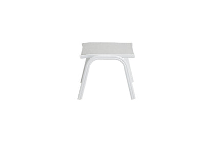 KETTLER Basic Plus Hocker weiß matt/hellgrau , Aluminium/Outdoorgewebe