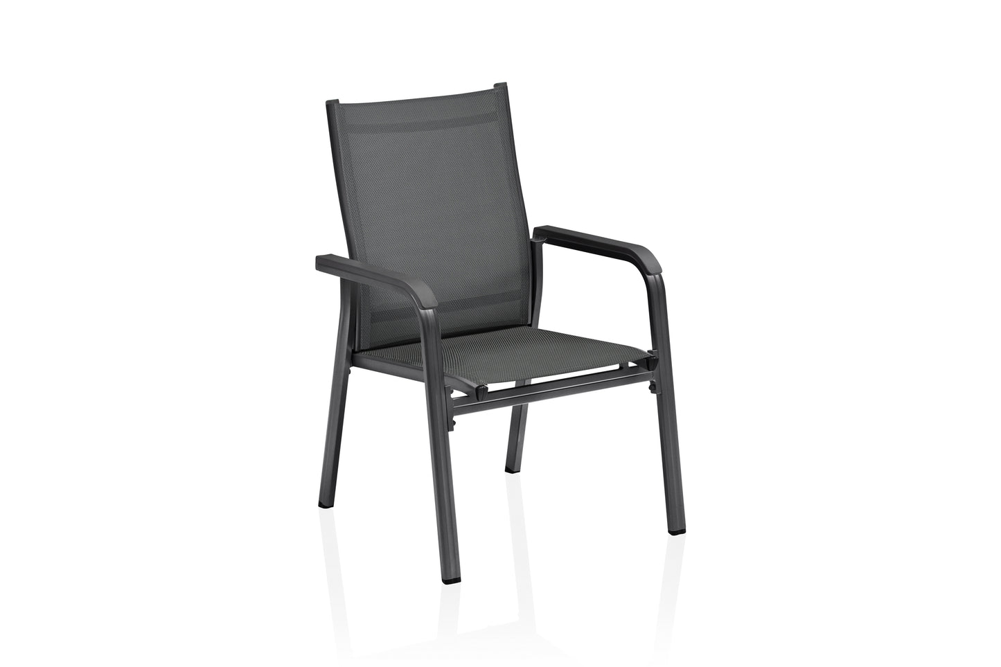 KETTLER Basic Plus Stapelsessel anthrazit/anthrazit , Aluminium/Outdoorgewebe