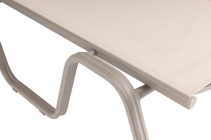 KETTLER Basic Plus Stapelliege Taupe/Stucco Beige , Aluminium/Outdoorgewebe