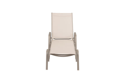 KETTLER Basic Plus Stapelliege Taupe/Stucco Beige , Aluminium/Outdoorgewebe