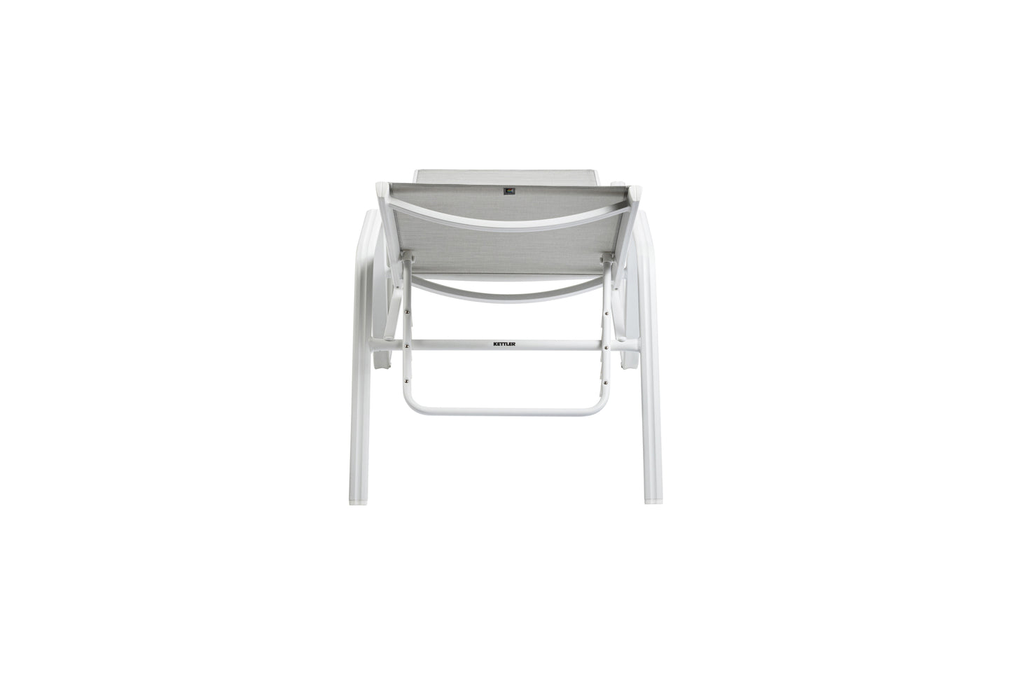 KETTLER Basic Plus Stapelliege weiß matt/hellgrau , Aluminium/Outdoorgewebe