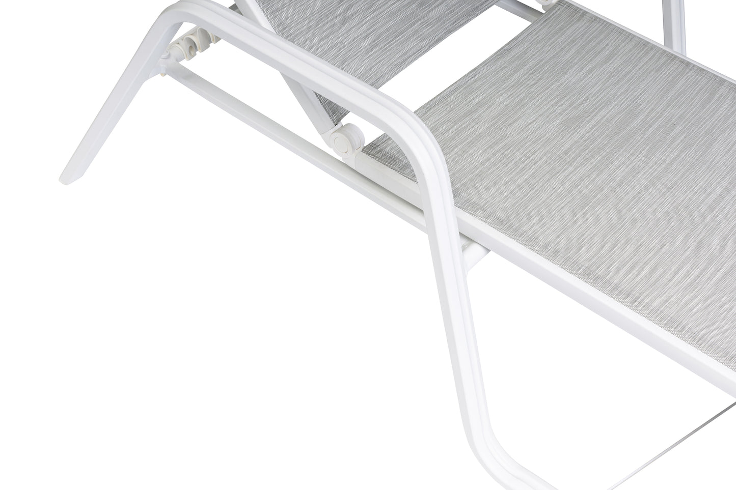 KETTLER Basic Plus Stapelliege weiß matt/hellgrau , Aluminium/Outdoorgewebe