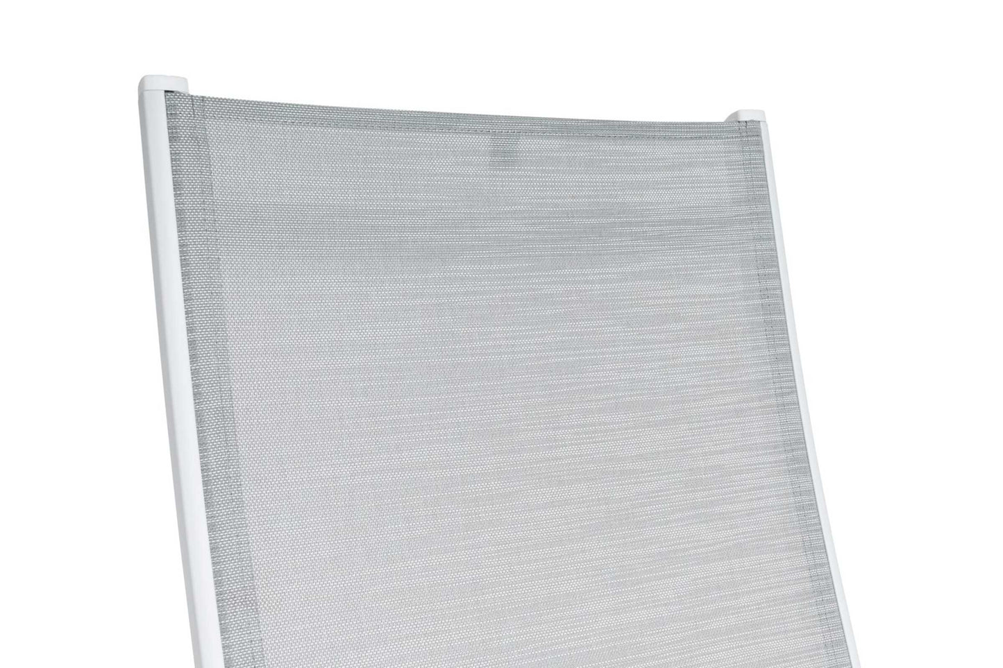KETTLER Basic Plus Relaxsessel weiß matt/hellgrau , Aluminium/Outdoorgewebe