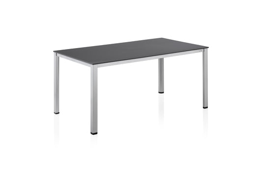 KETTLER KETTALUX CUBIC DINING-TISCH 160 x 95cm, silber/anthrazit, Aluminium