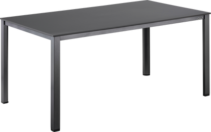 KETTLER KETTALUX CUBIC DINING-TISCH 160 x 95cm, anthrazit/anthrazit, Aluminium