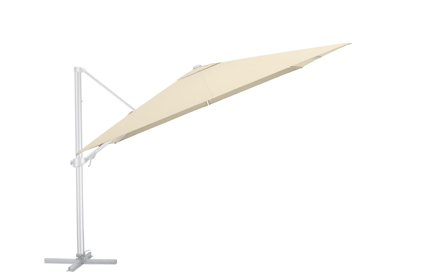 KETTLER Ampelschirm EASY TURN 300cm x 300cm UPF 50+ inkl. Abdeckhaube+Schirmständer