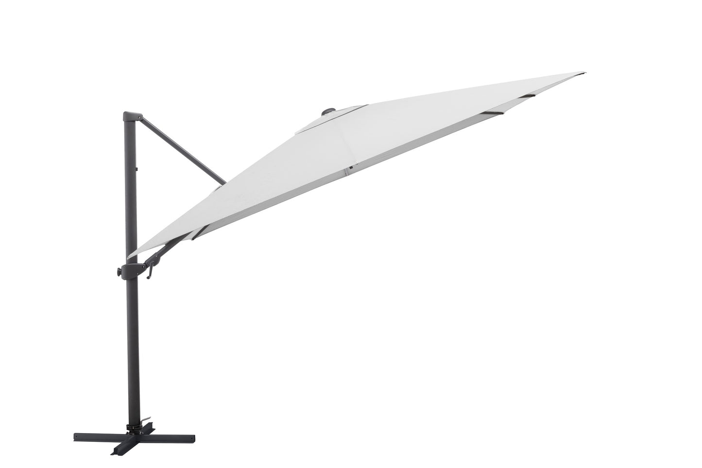 KETTLER Ampelschirm EASY TURN 300cm x 300cm UPF 50+ inkl. Abdeckhaube+Schirmständer