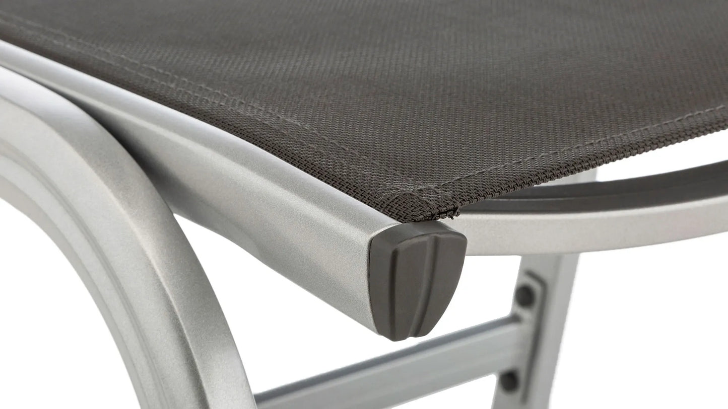 KETTLER Basic Plus Hocker, Silber/Anthrazit