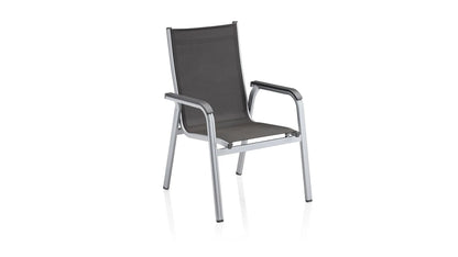 KETTLER Basic Plus Stapelsessel, Silber/Anthrazit