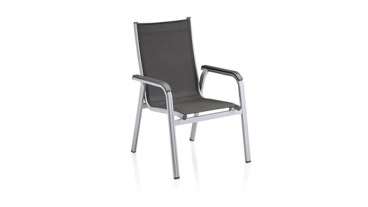 KETTLER Basic Plus Stapelsessel, Silber/Anthrazit