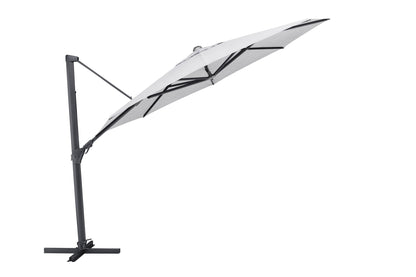 Sonnenschirm Ampelschirm ausgefahren anthrazit-hellgrau Sonnenschutz