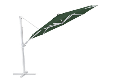 Sonnenschirm Terrasse Ausgeklappt silber-grün Sonnenschutz
