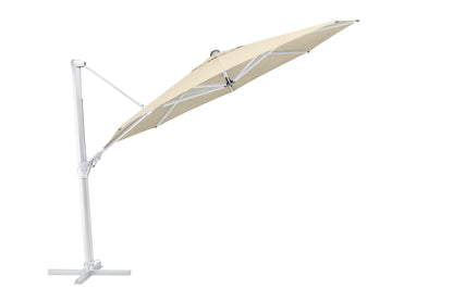 Sonnenschirm Terrasse Ausgeklappt silber-natur Sonnenschutz
