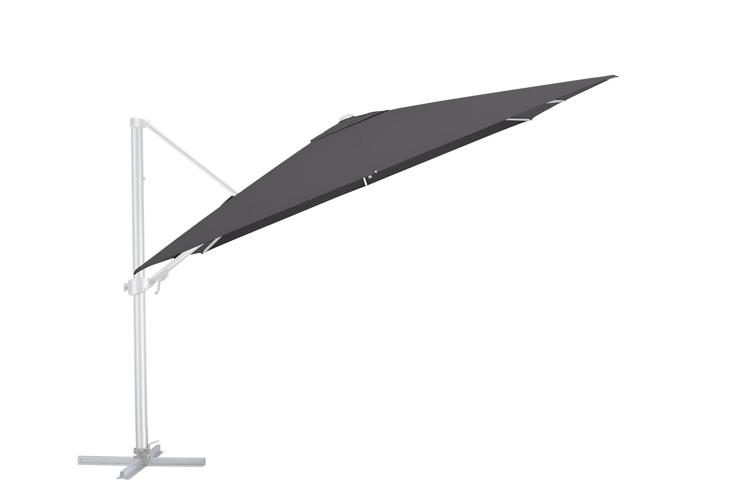 Ampelschirm Sonnenschirm grau ausgefahren Sonnenschutz