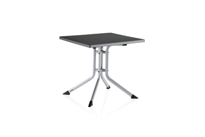 Klapptisch Rechteck ausgeklappt silber Garten