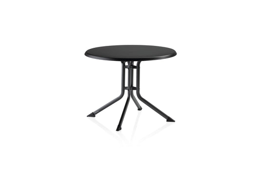 Klapptisch Rund Schwarz Ansicht Garten