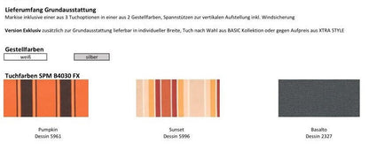 Klemmmarkise Spettmann Fallarmmarkise - Uni Grau - Made in Germany - Inklusive Versand