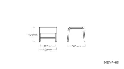 KETTLER MEMPHIS Hocker anthrazit/bronze
