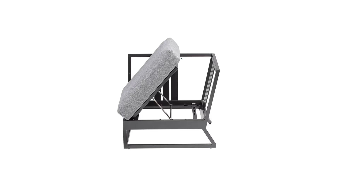 KETTLER OCEAN SKID PLATFORM Eckelement – modulares Lounge Corner, wetterfest
