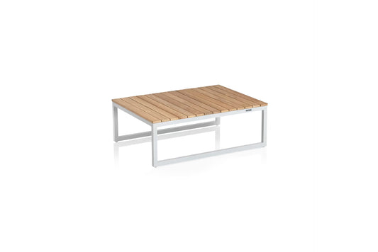 KETTLER OCEAN SKID PLATFORM Loungetisch – Aluminium mit Teakplatte