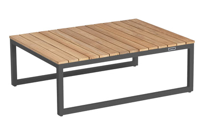 KETTLER OCEAN SKID PLATFORM Loungetisch – Aluminium mit Teakplatte