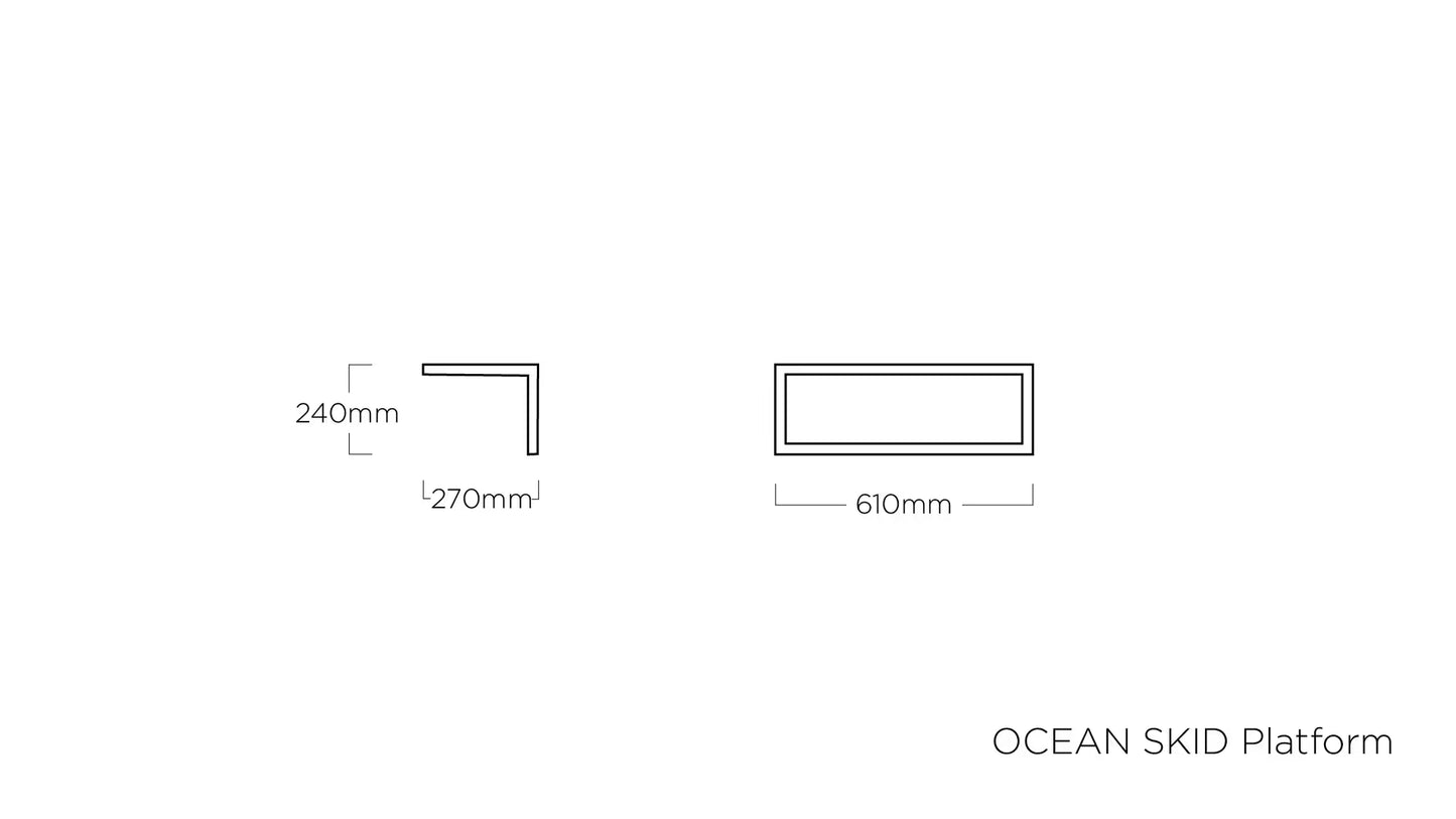 KETTLER OCEAN SKID PLATFORM Universal Ablage – Aluminium, optional mit Teak