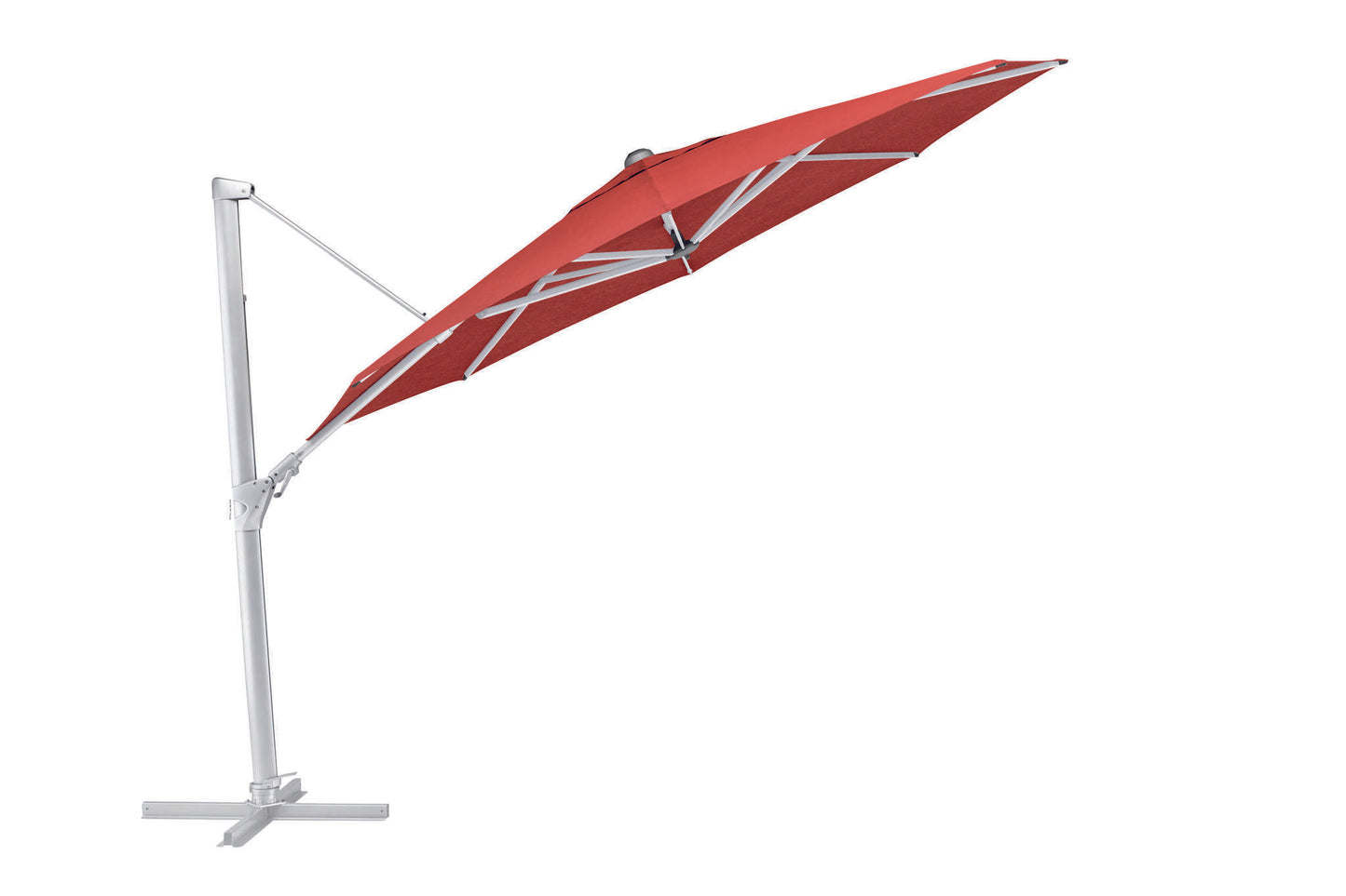 KETTLER Ampelschirm EASY SWING 350cm UPF 50+ inkl. Abdeckhaube+Schirmständer - Gestell silber