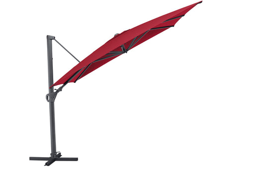 KETTLER Ampelschirm EASY SWING 300cm x 300cm UPF 50+ inkl. Abdeckhaube+Schirmständer - Gestell anthrazit matt