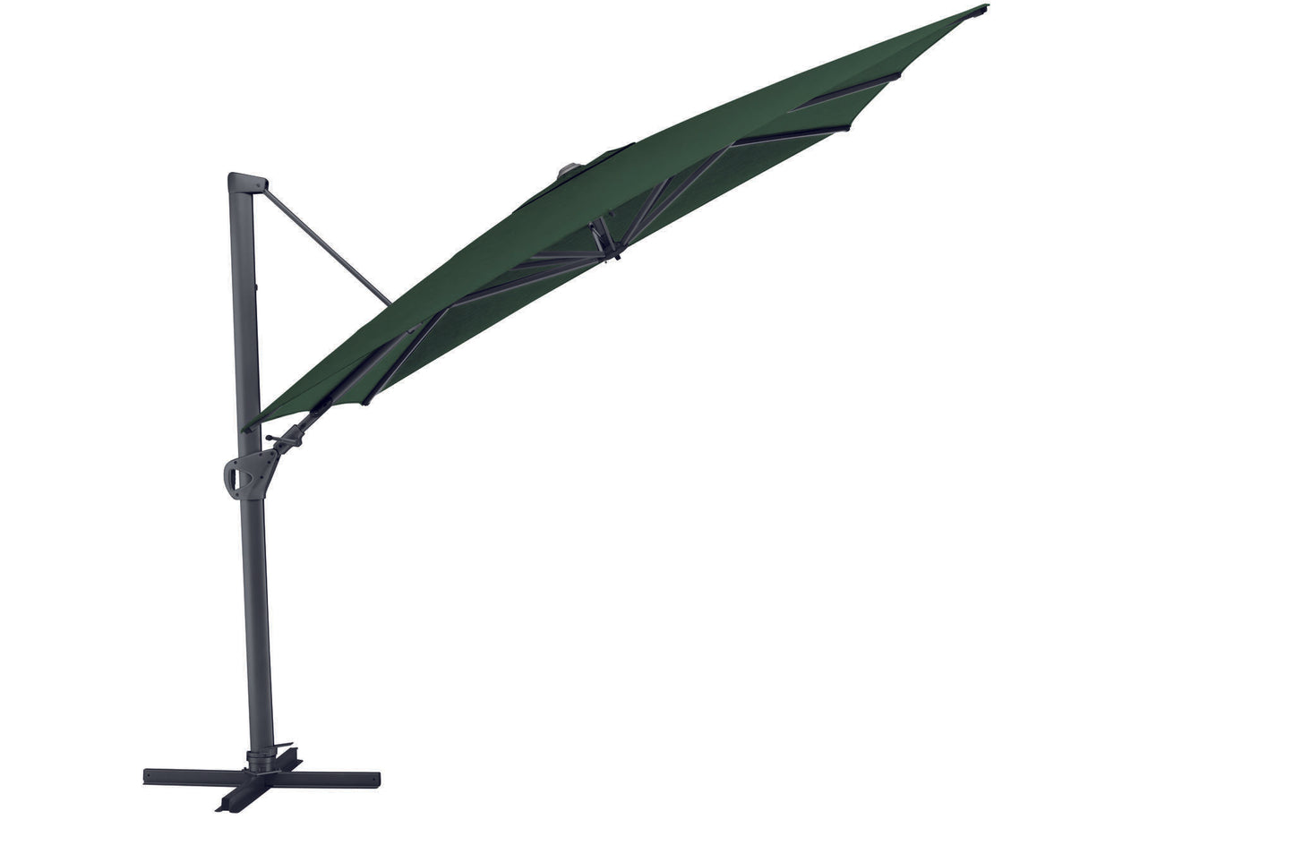 KETTLER Ampelschirm EASY SWING 300cm x 300cm UPF 50+ inkl. Abdeckhaube+Schirmständer - Gestell anthrazit matt
