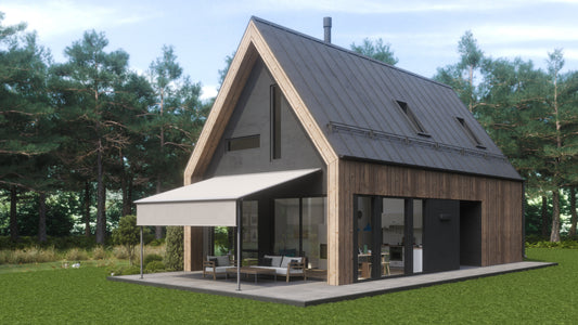 Pergola Markise Haus Terrasse farbe Mineral Sonnenschutz