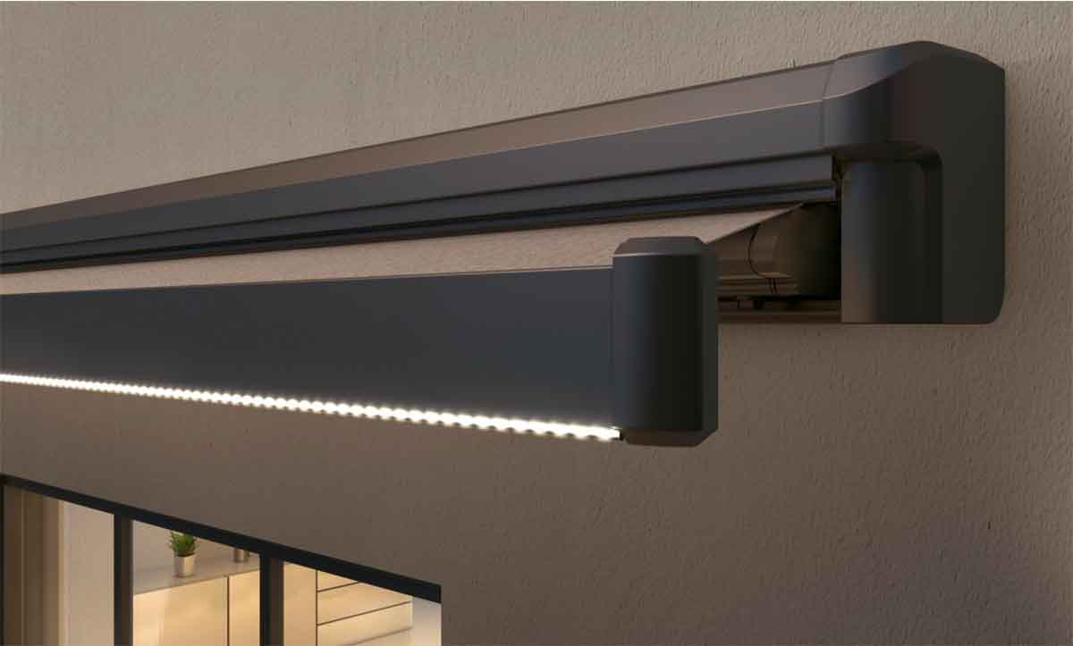 VC50 Sunlite - Elektrische Vollkassettenmarkise mit LED-Beleuchtung - Inklusive Versand