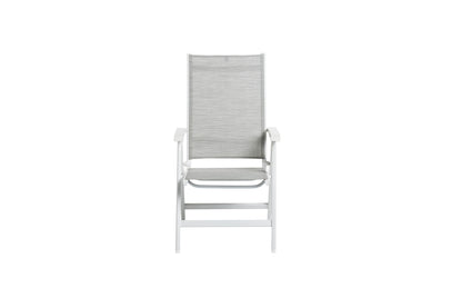 KETTLER Basic Plus Multipositionssessel weiß matt/hellgrau , Aluminium/Outdoorgewebe